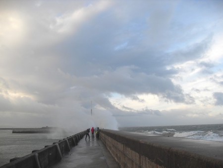 Tempête sur la jetée Nord